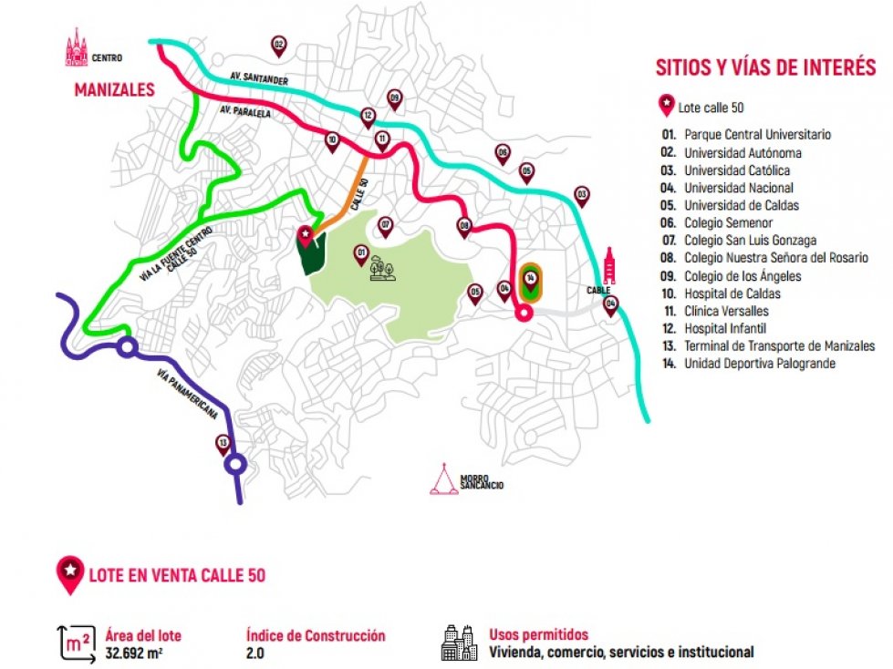 Venta Lote Sector el Campin, Manizales