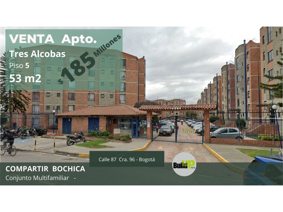 VENTA Apto BOCHICA - COMPARTIR Etapa II 3 Alcobas - Piso 5