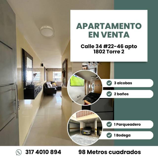 Apartamento en Bucaramanga excelente ubicacion Centro Antonia Santos